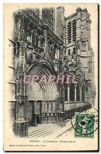 Ansichtskarte AK Troyes  La Cathedrale Entree laterale