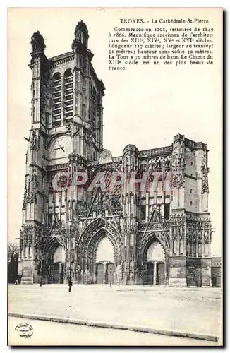 Ansichtskarte AK Troyes La Cathedrale St Pierre