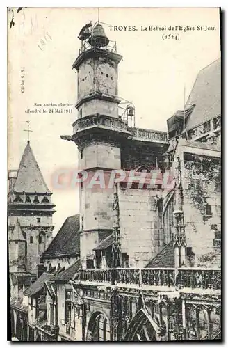 Ansichtskarte AK Troyes Le Beffroi de l'Eglise St Jean