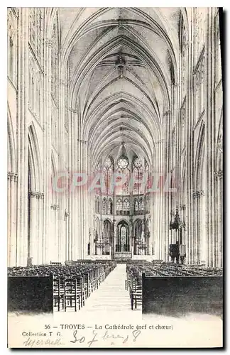 Cartes postales Troyes La Cathedrale nef et choeur