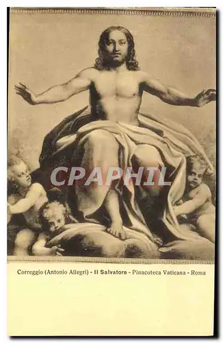 Cartes postales Coreggio Antonio Allegri II Salvatore Pinacoteca Vaticana Roma