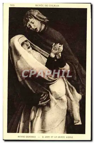 Cartes postales Musee de Colmar Mathias Grunewald St Jean et La Sainte Vierge