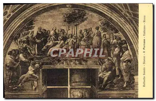 Cartes postales Raffaello Sanzio Stanze II Parnaso Vaticano Roma