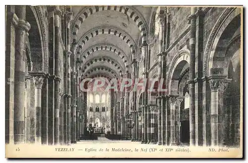 Ansichtskarte AK Vezelay Eglise de la Madeleine la Nef