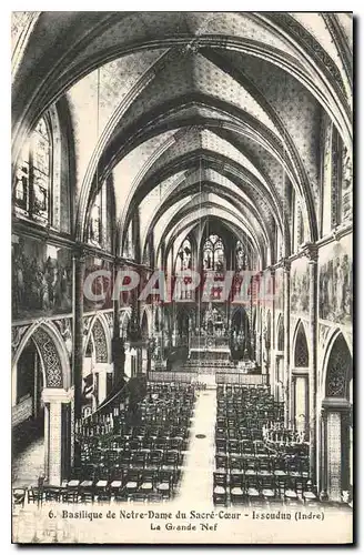 Ansichtskarte AK Basilique de Notre Dame du Sacre Coeur Issoudun Indre La Grande Nef