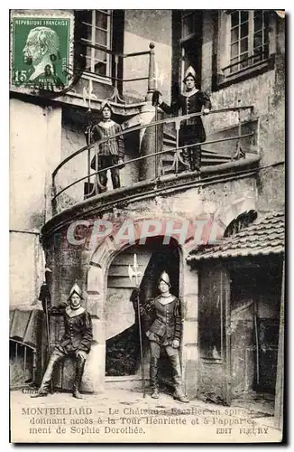 Cartes postales Montbeliard Le Chateau Escalier en spirale donnant access a la Tour Henriette