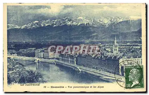 Ansichtskarte AK Grenoble Vue panoramique et les Alpes