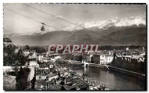 Ansichtskarte AK Grenoble Vue generale et le Teleferique