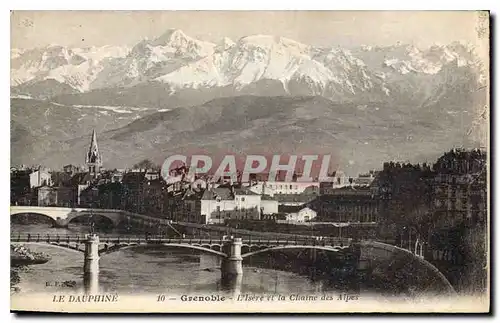 Cartes postales Grenoble L'Isere et la Chaine des Alpes