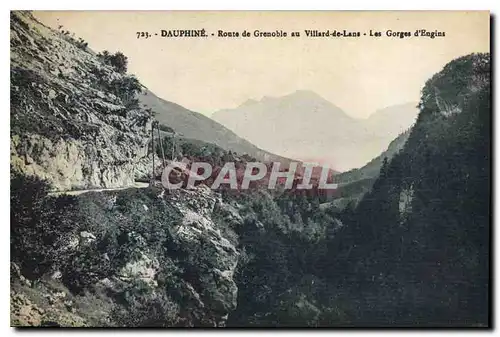 Cartes postales Dauphine Route de Grenoble au Villard de Lans Les Gorges d'Engins
