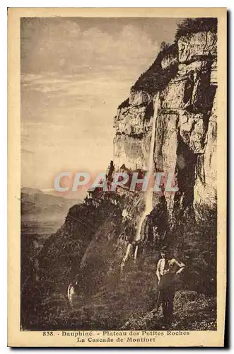 Cartes postales Dauphine Plateau des Petites Roches La Cascade de Montfort