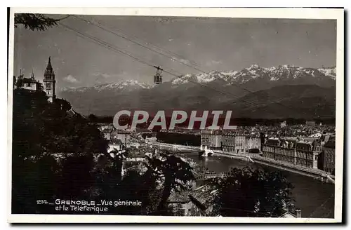 Cartes postales Grenoble Vue generale et le Teleferique