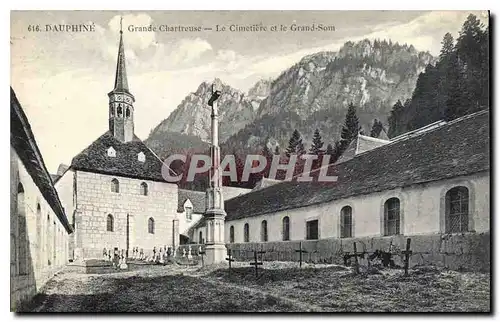 Cartes postales Dauphine Grande Chartreuse Le Cimetiere et le Grand Som