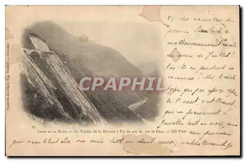 Cartes postales Ligne de la Mure Le Viaduc de la Rivoire Carte precurseur