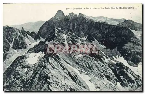 Ansichtskarte AK Dauphine Les Arretes et les Trois Pics de Belledonne