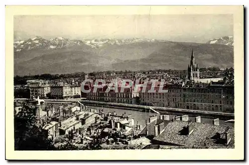 Ansichtskarte AK Grenoble Vue generale Teleferique sur l'Isere et le Jardin de Ville