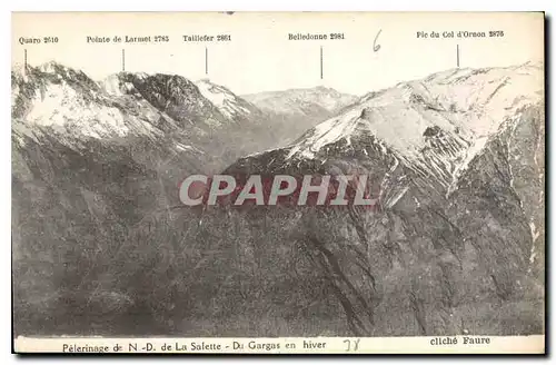 Cartes postales Pelerinage de ND de La Salette Du Gargas en hiver