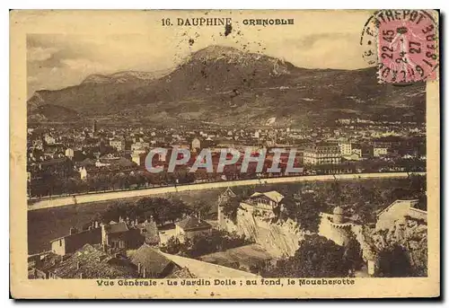 Cartes postales Dauphine Grenoble Vue Generale Le Jardin Dolle au fond le Moucherette