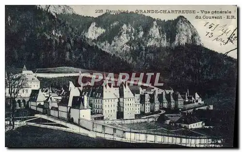 Cartes postales Dauphine Grande Chartreuse Vue generale du Couvent