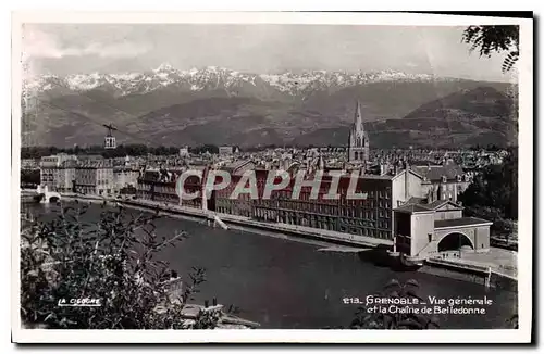 Ansichtskarte AK Grenoble Vue generale et la Chaine de Belledonne