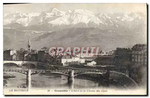 Ansichtskarte AK Le Dauphine Grenoble L'Isere et la Chaine des Alpes