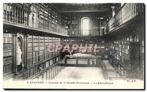 Cartes postales Dauphine Couvent de la Grande Chartreuse La Bibliotheque