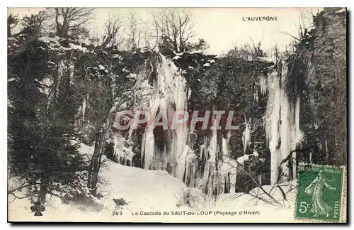 Cartes postales L'Auvergne La Cascade du Saut du Loup Paysage d'Hiver