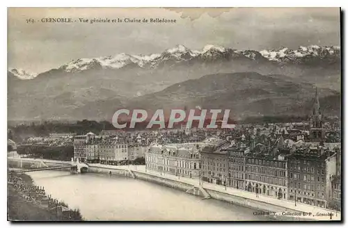 Cartes postales Grenoble Vue generale et la Chaine de Belledonne