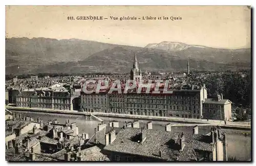 Cartes postales Grenoble Vue generale L'Isere et les Quais