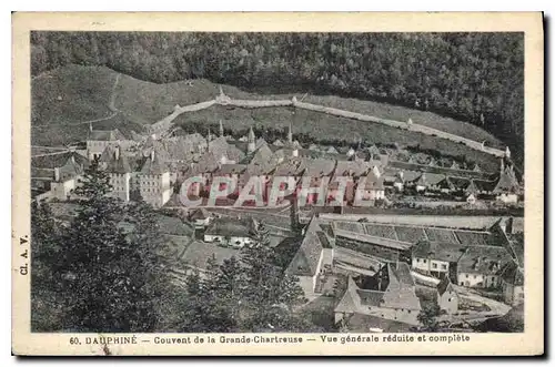 Cartes postales Dauphine Couvent de la Grande Chartreuse Vue generale reduite et complete