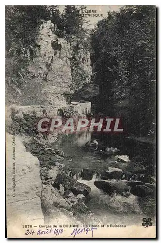 Cartes postales Gorges de la Bourne La Route et le Ruisseau