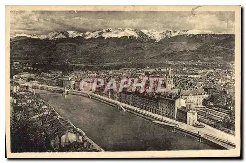 Ansichtskarte AK Grenoble Panorama Vue Generale et la Chaine des Alpes