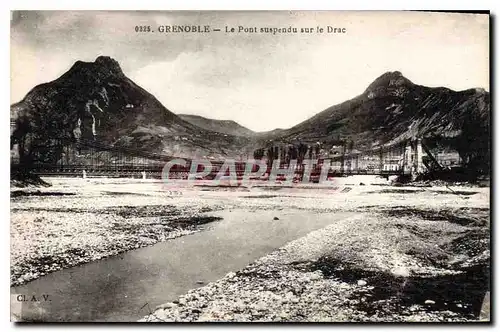 Ansichtskarte AK Grenoble Le Pont suspendu sur le Drac