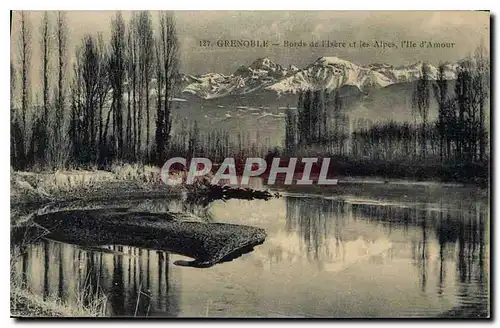 Cartes postales Grenoble Bords de l'Isere et les Alpes l'lle d'Amour