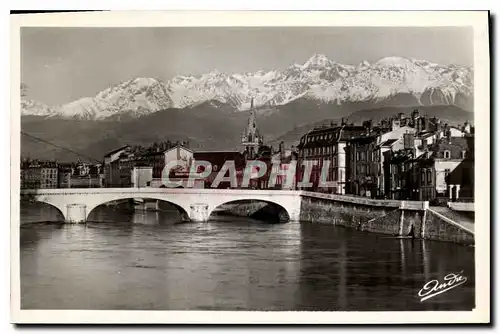 Ansichtskarte AK Grenoble Pont Marius Gontard et les Alpes