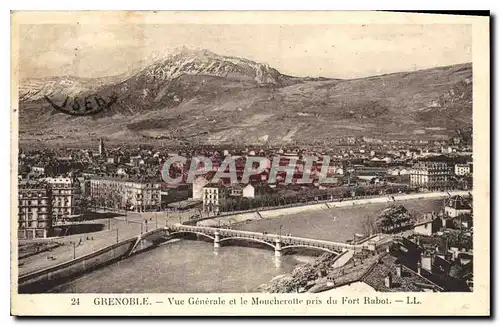 Cartes postales Grenoble Vue Generale et le Moucherotte pris du Fort Rabot