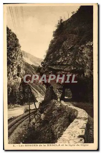 Cartes postales Les Gorges de la Mescla et la ligne de Digne