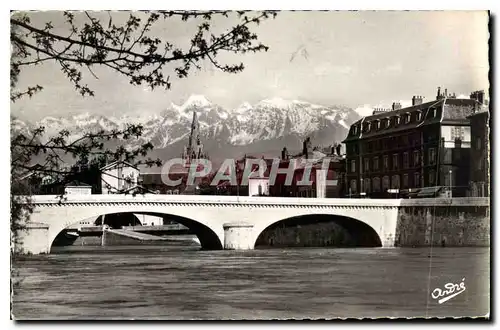 Cartes postales Grenoble Pont Marius Gontard et les Alpes