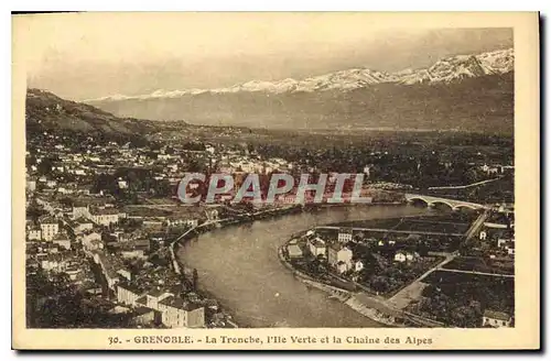 Ansichtskarte AK Grenoble la Tronche l'Ile Verte et la Chaine des Alpes