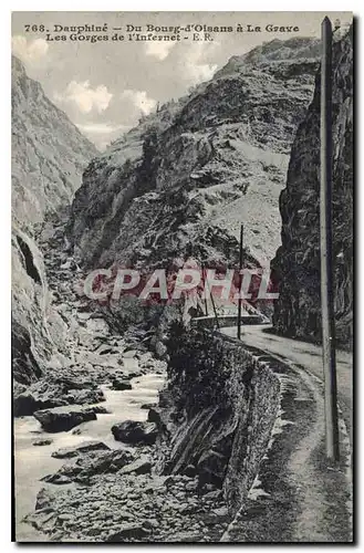 Ansichtskarte AK Dauphine du Bourg d'Oisans a la Grave les Gorges de l'infernet