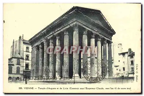 Cartes postales Vienne Temple d'Auguste et de Livie Construit sous l'Empereur Claude Vers l'An 41 notre ere