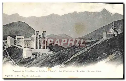 Ansichtskarte AK Pelerinage de Notre Dame de la Salette vue d'ensemble du Monastere et le Mont Obiou