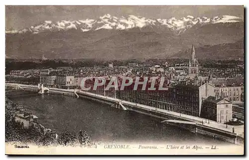 Cartes postales Grenoble Panorama l'Isere et les Alpes