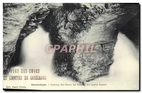 Cartes postales Sassenage Interieur des Cuves la cascade des Quatre Bassins