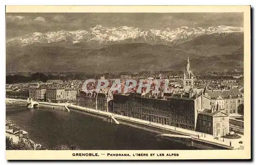 Cartes postales Grenoble Panorama l'Isere et les Alpes