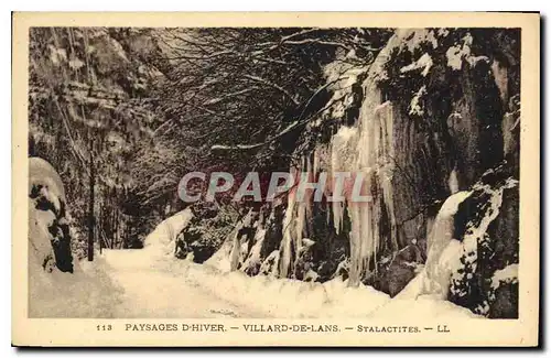 Ansichtskarte AK Paysages d'HIver Villard de Lans Stalactites