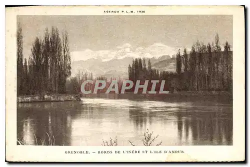 Cartes postales Grenoble bords de l'Isere et l'Ile d'Amour