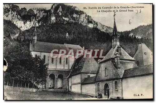 Cartes postales Dauphine entree du Couvent de la Grande Chartreuse la chapelle et le Grand Som