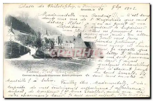 Cartes postales Couvent de la Grande Chartreuse Entree principale (carte pr�curseur)