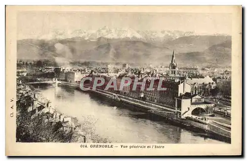 Cartes postales Grenoble vue generale et l'Isere